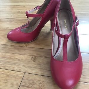 Red T-Strap Heels